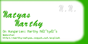 matyas marthy business card